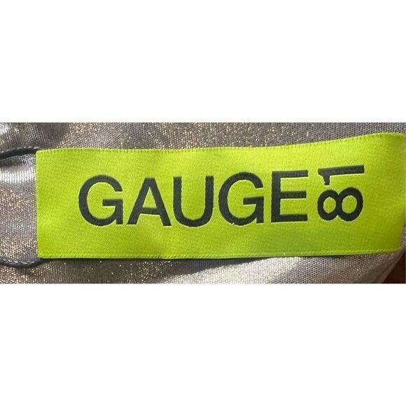 GAUGE81 Naha Metallic  Mini Dress in Metallic Silver NWT Size Large - Picture 11 of 12